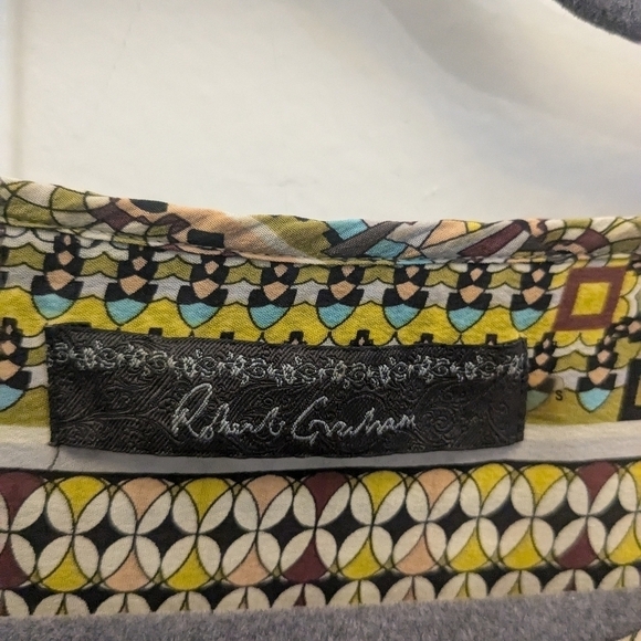 Robert Graham Geometric Silk Blouse - Picture 3 of 5